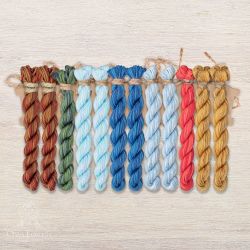 НМул-ЛКН157-2282 Набор ниток OwlForest для схемы «Летучий корабль. Ночь» (ПНК) 28 каунт в 2 нити