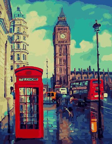 PK 18031 (GX 26616) Картина по номерам Paintboy "Лондонский Биг-Бен"