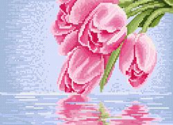 БСА3-084 Алмазная мозаика ТМ Наследие "Розовые тюльпаны"