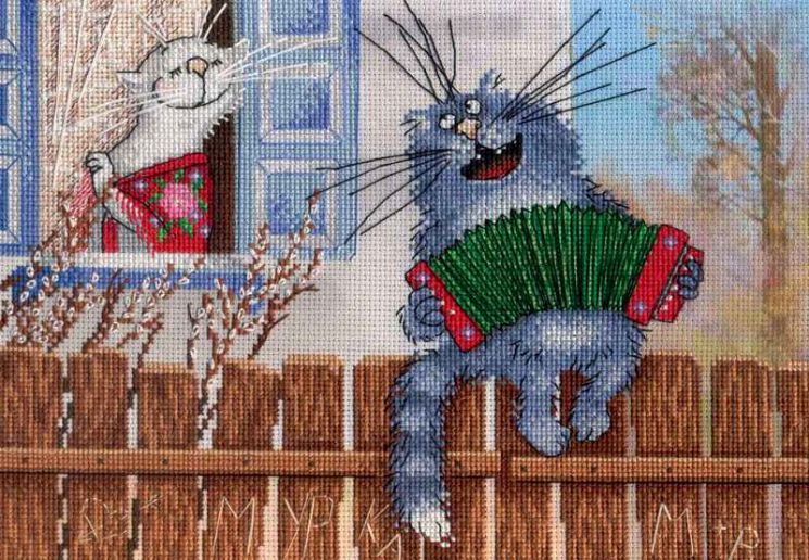 РК-504 Набор для вышивания М.П.Студия "Живет моя отрада в высоком терему"