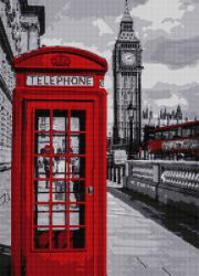 АМА2-016 Алмазная мозаика ТМ Наследие "Телефонная будка в Лондоне"