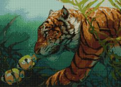 АМА2-019 Алмазная мозаика ТМ Наследие "Тигр под водой"
