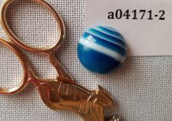 а04171-2 Магнит для игл (Кабошон из агата тонированного голубой, 20*20*8мм)