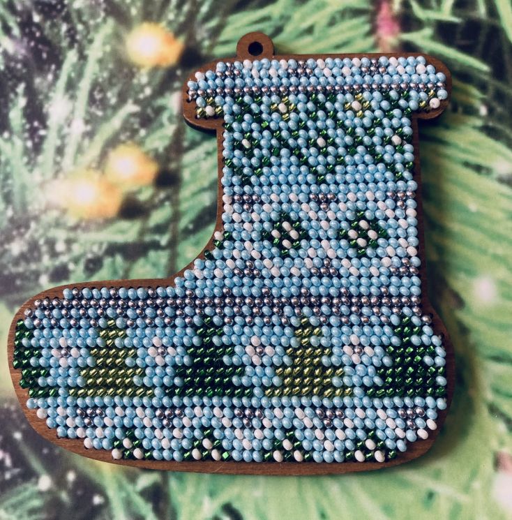 Сами с усами. Набор для вышивания Сапожок "Оттепель" 9х9 см, арт. С047-02