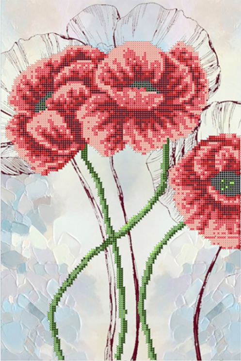 КБ-370 Схема для вышивания бисером ТМ Наследие "Страсть маков часть 2"