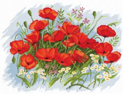 B272 Набор для вышивания Luca-S "Маки"