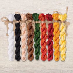 НМул-ТО128-3401 Набор ниток OwlForest для схемы «Тихая охота» (DMC) 40 каунт в 1 нить