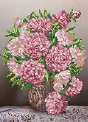 КБ-260 Схема для вышивания бисером ТМ Наследие "Прекрасный букет пионов"