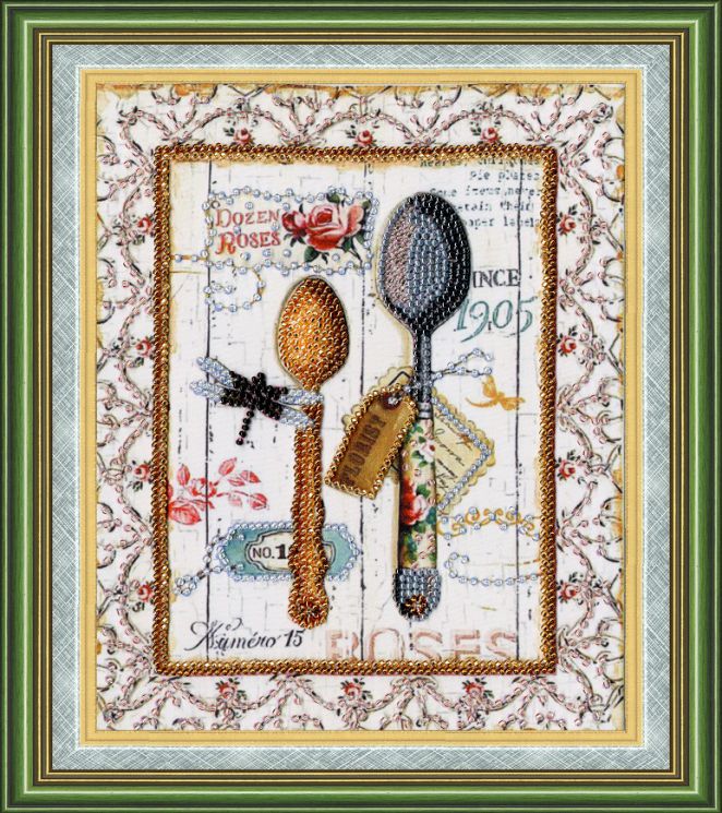 РТ-094 Набор для вышивания Золотое Руно "Стильная кухня. Ложки"