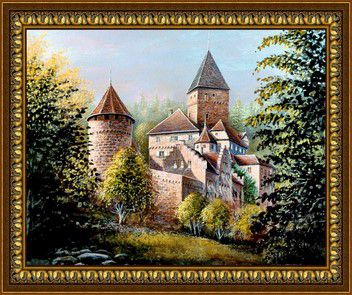 Алмазная мозаика DIY "Замок в лесу" G-175