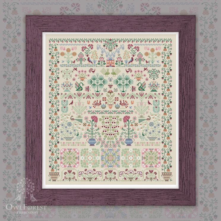 0105-ВС-СБ Буклет со схемой для вышивания «Вечноцветущий сад»