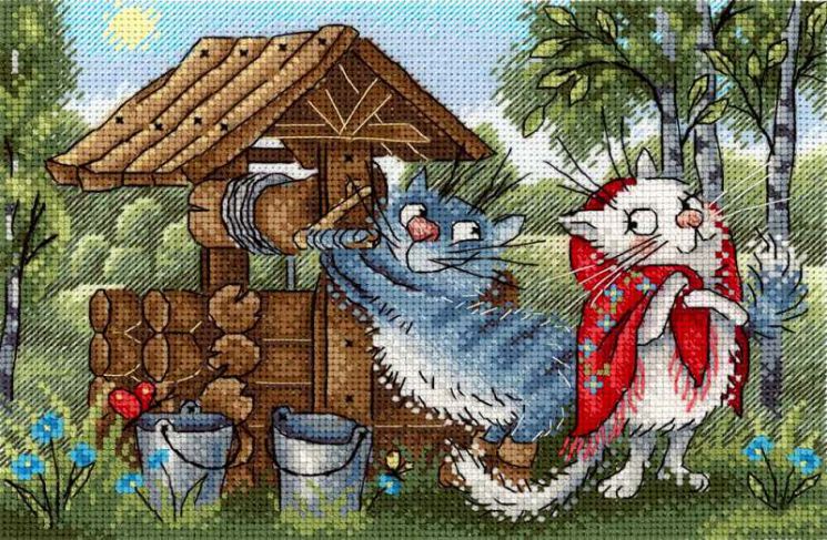 НВ-713 Набор для вышивания М.П.Студия "Свидание у колодца"