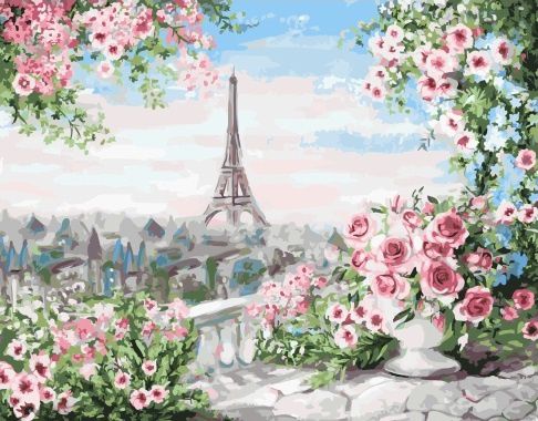 GX 31675 Картина по номерам Paintboy "Вид из парижского сада"