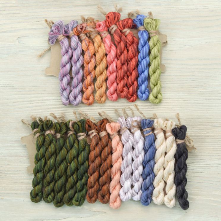 НМул-АСЧ-3283 Набор ниток OwlForest для схемы «Алиса в Стране Чудес» (DMC) цветной вариант, 28 каунт в 3 нити