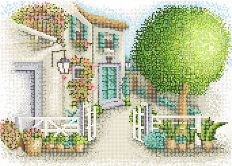 КБ-390 Схема для вышивания бисером ТМ Наследие "Уютная улочка"