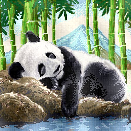 КБ-496 Схема для вышивания бисером ТМ Наследие "Спящая панда"