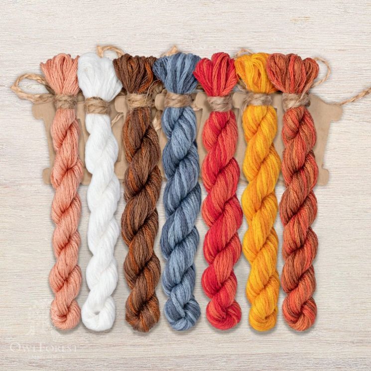 Набор ниток OwlForest для схемы «Пословицы. Без труда» (DMC) НМул-БТР192-3322