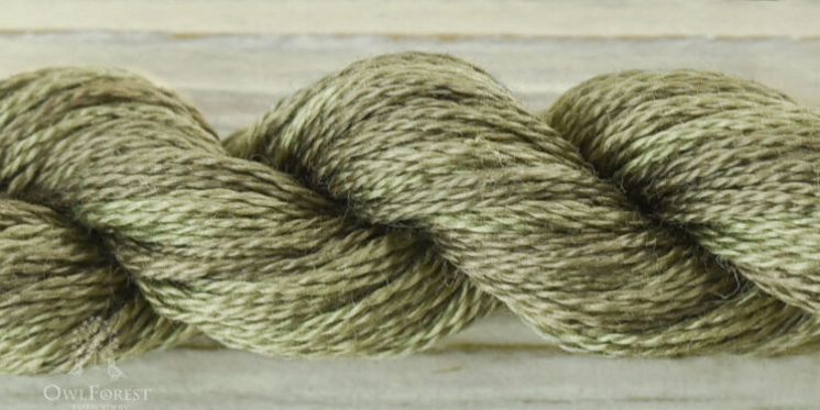 3204 Нитки ручного окрашивания OwlForest на основе DMC, пасма 8 метров Мореный дуб