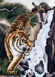 БСА2-109 Алмазная мозаика Наследие "Тигр на водопаде"