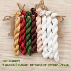 НМул-ЗимОк-3283 Набор ниток OwlForest для схемы «Зимнее окошко» (DMC) 28 каунт в 3 нити