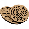 Органайзер для бисера с деревянной крышкой ВОЛШЕБНАЯ  СТРАНА FLZB-056 12*19.5см, 16 ячеек