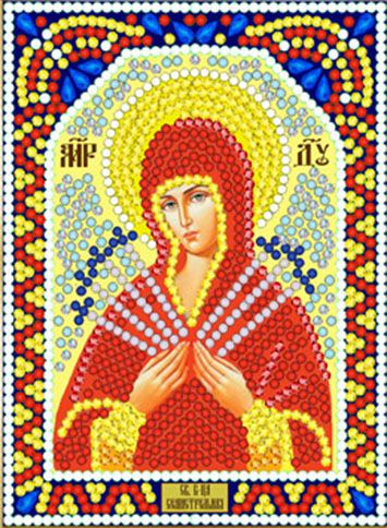 ИМА5-003 Алмазная мозаика ТМ НАСЛЕДИЕ "Богородица Семистрельная"