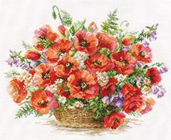 2-28 Набор для вышивания Алиса "Корзина маков"