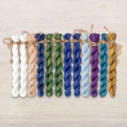 НМул-ЛО059-2282 Набор ниток OwlForest для схемы «Лебединое озеро» (ПНК) 28 каунт в 2 нити