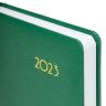Ежедневник датированный 2023 А5 138x213 мм BRAUBERG "Select", балакрон, зеленый, 114057