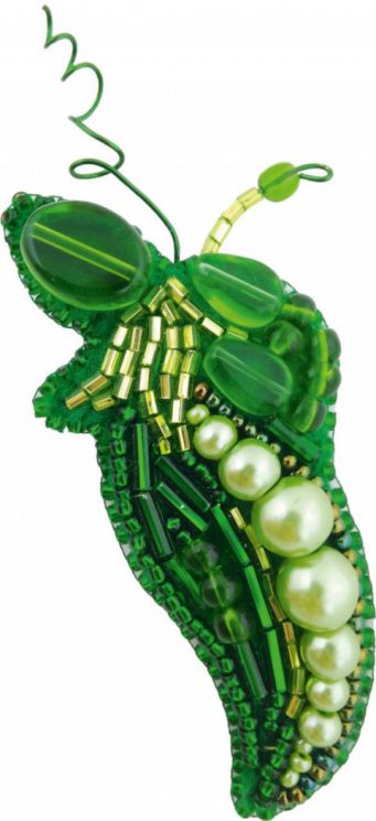 232-БП Набор для изготовления броши БП-232 "Горошек" брошь 8,5х3,5см.