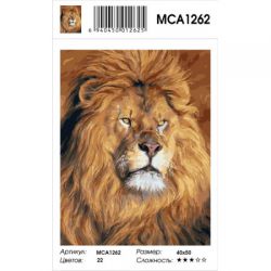 МСА1262 Картина по номерам  "Король зверей",  40х50 см